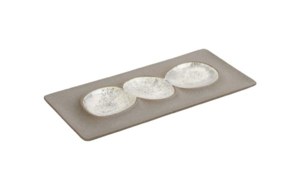 Platte 3-geteilt Steinoptik